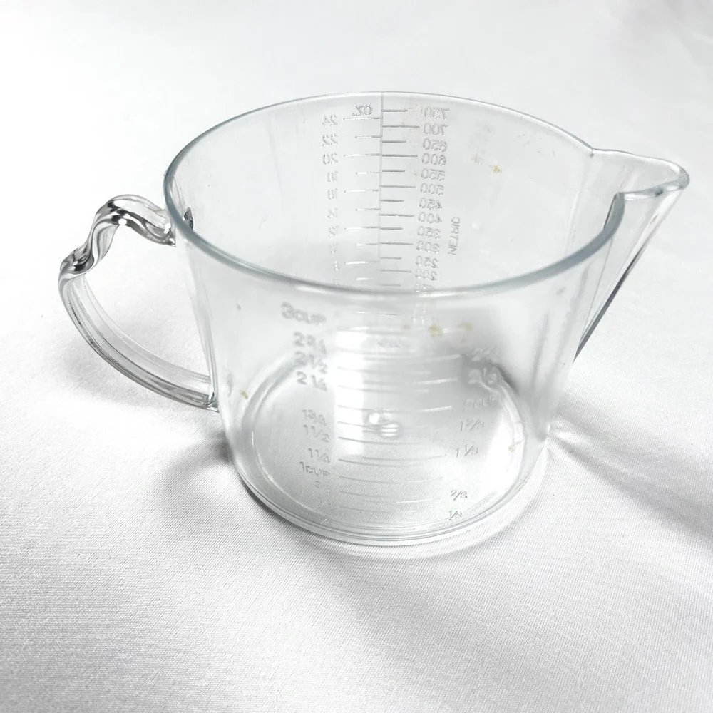 Vintage Measuring Cup Spoon Set Plastic Pitcher Retro MCM 1970s Hong Kong w/Box